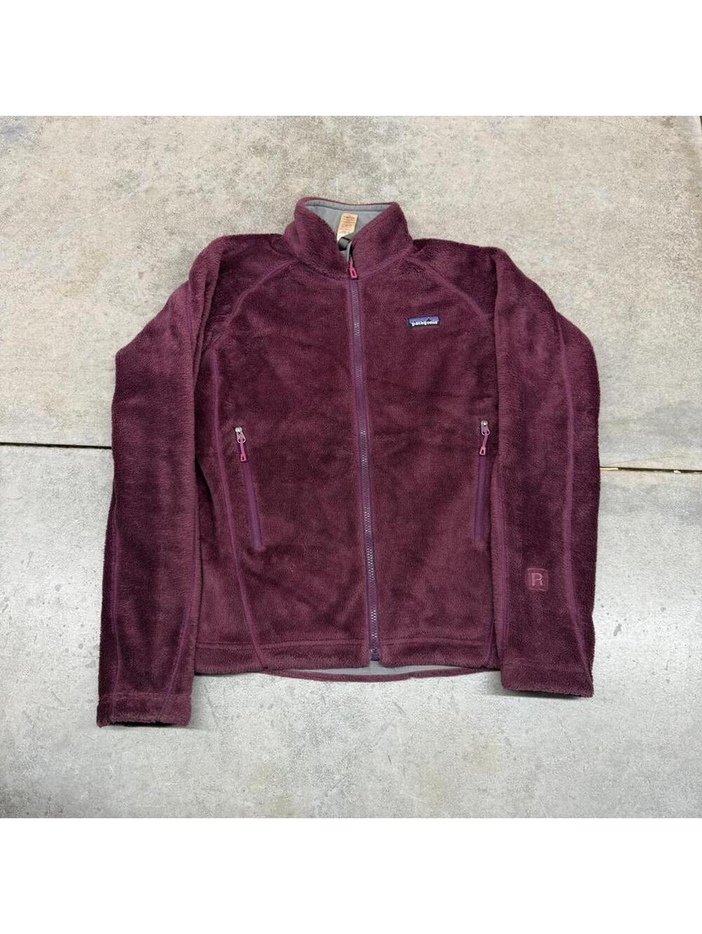 vintage patagonia r4 dark purple full zip fleece jacket size medium WOMENS